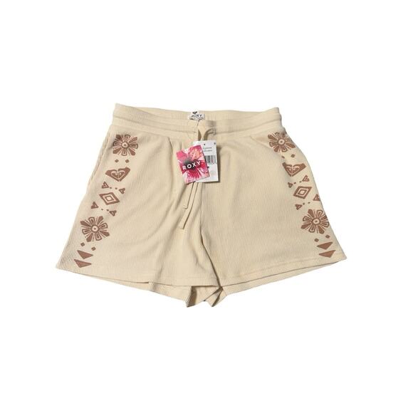 Roxy Cream Sandy Road Floral Print NWT Size Medium Shorts - Picture 4 of 5